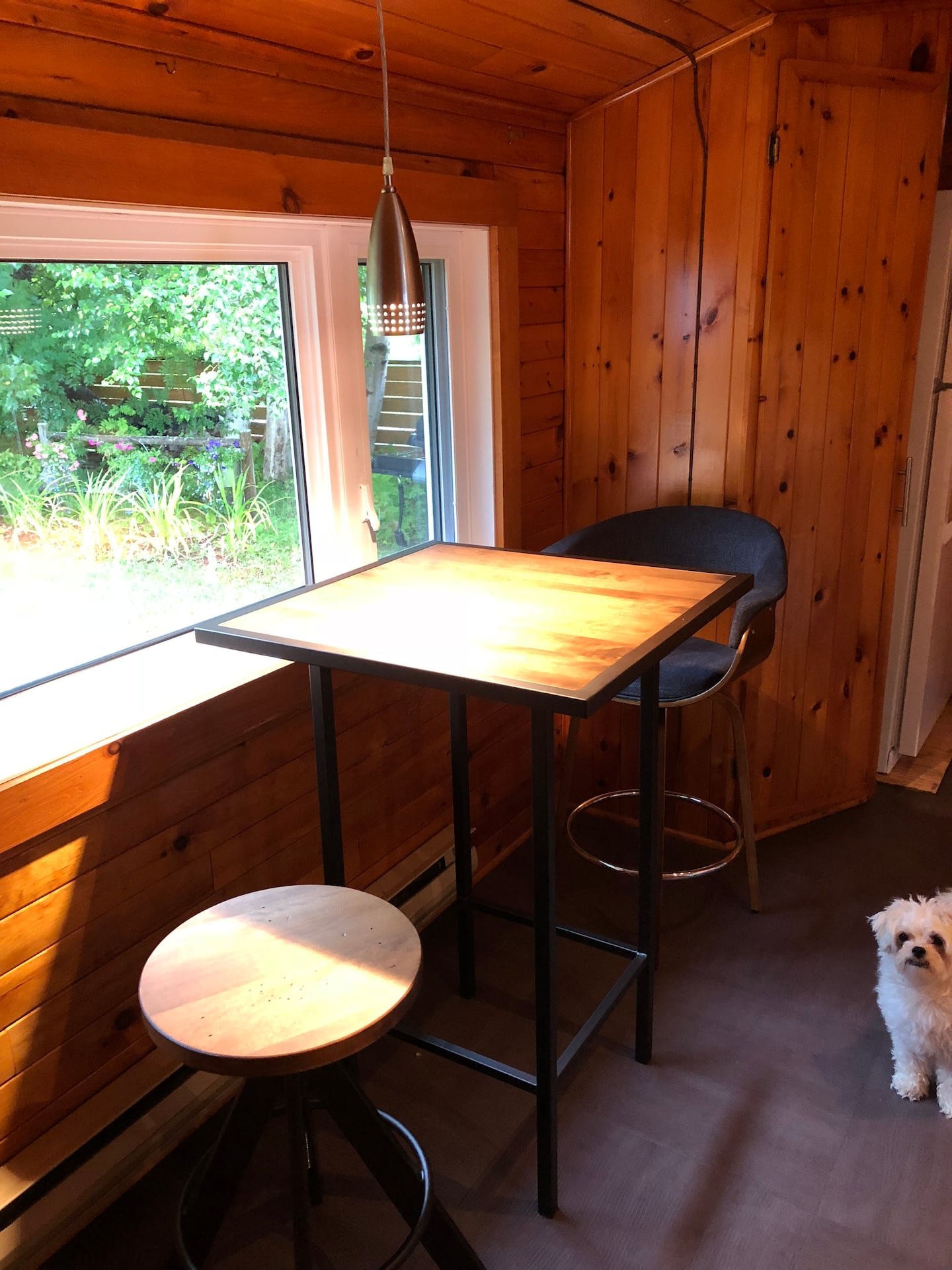 Le coin bistro, près de la fenêtre