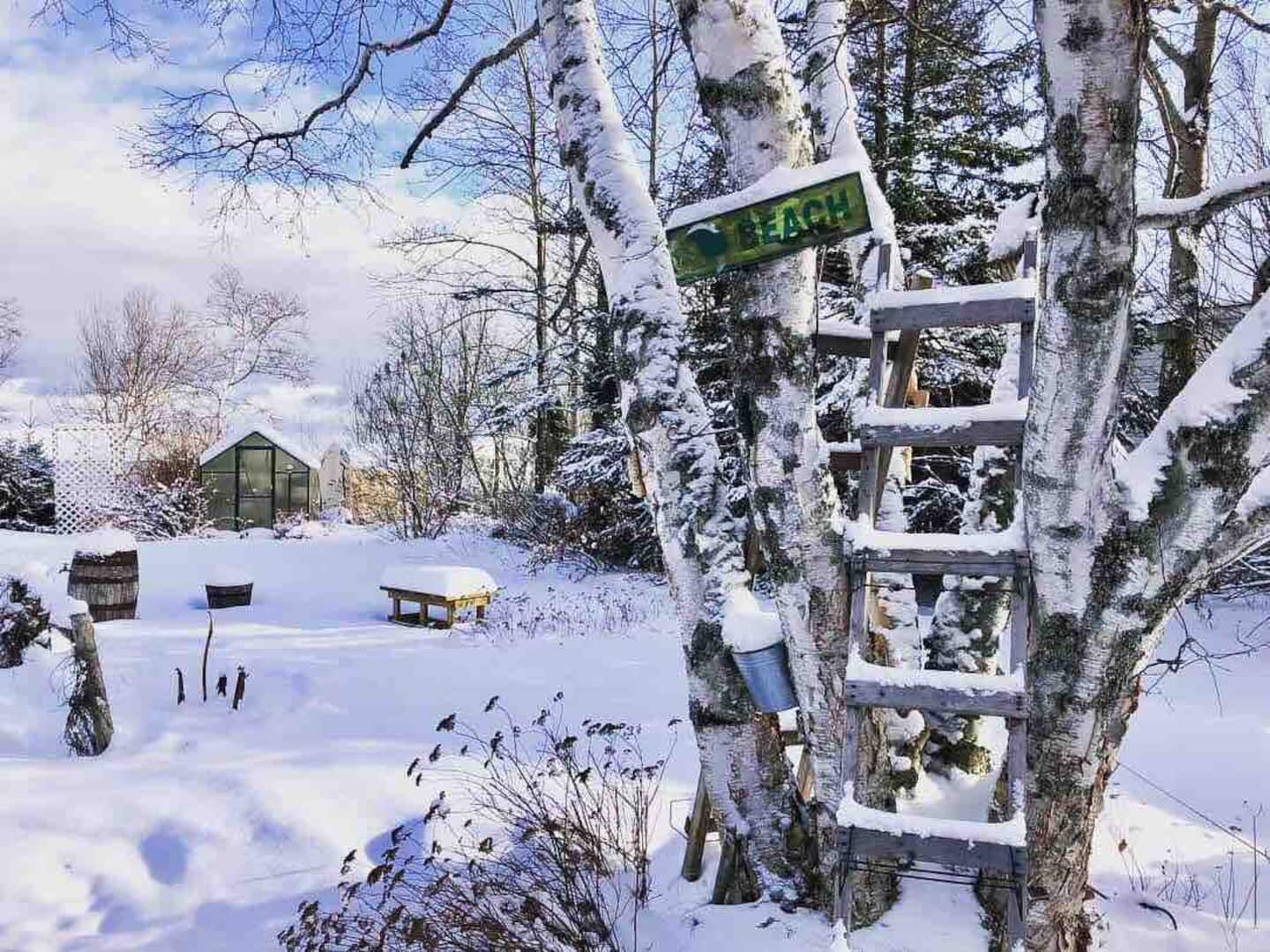Le terrain sous la neige